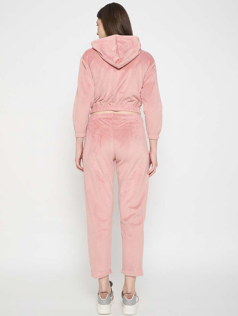 women solid long sleeve winter wear co-ord set - 22146974 -  Standard Image - 4