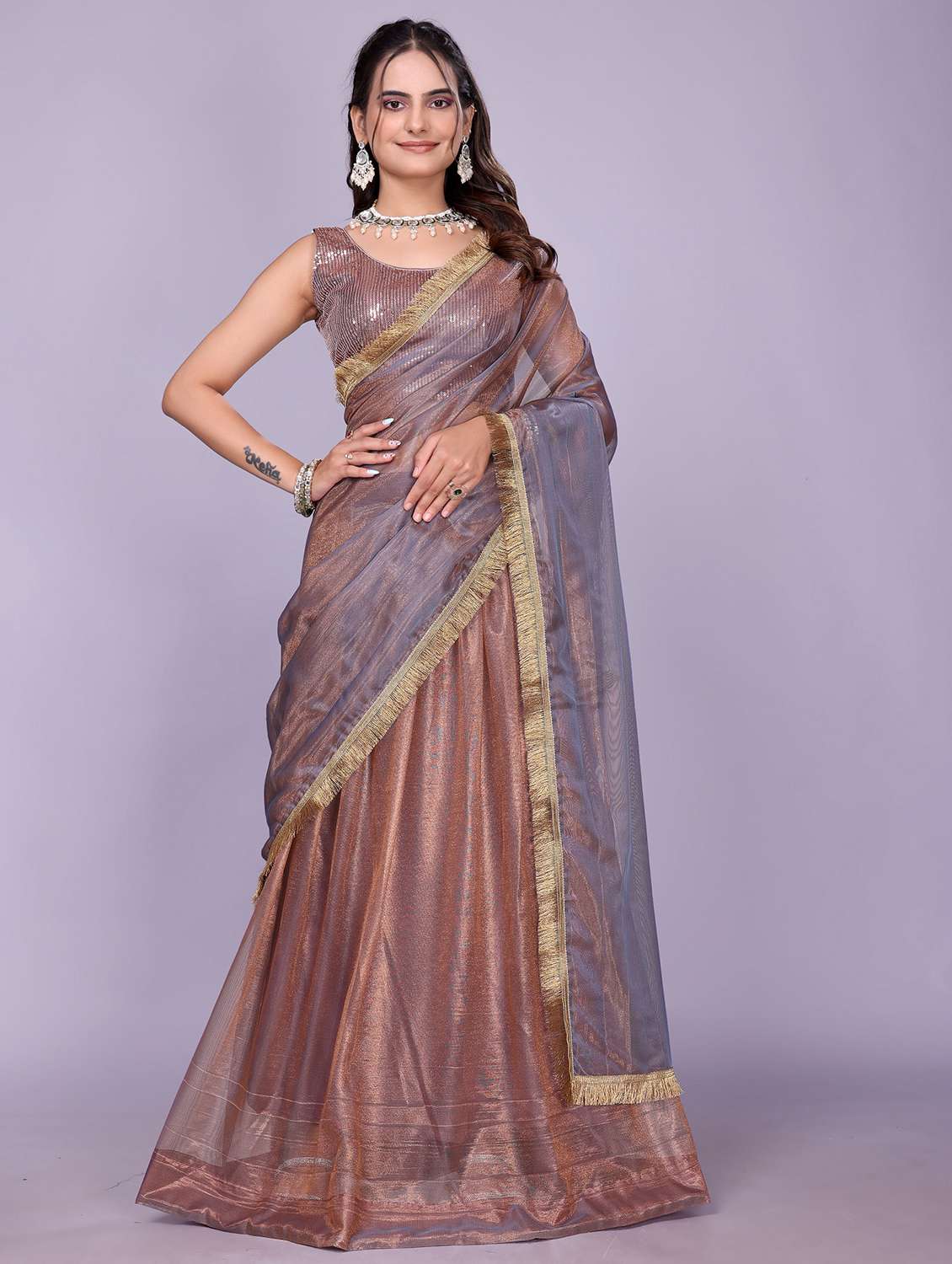 women solid flared semi-stitched lehenga - 22147133 -  Standard Image - 1