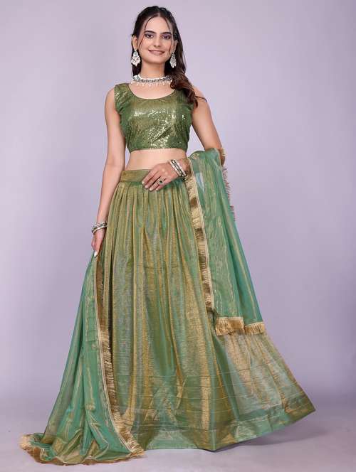 women solid flared semi-stitched lehenga - 22147135 -  Standard Image - 0