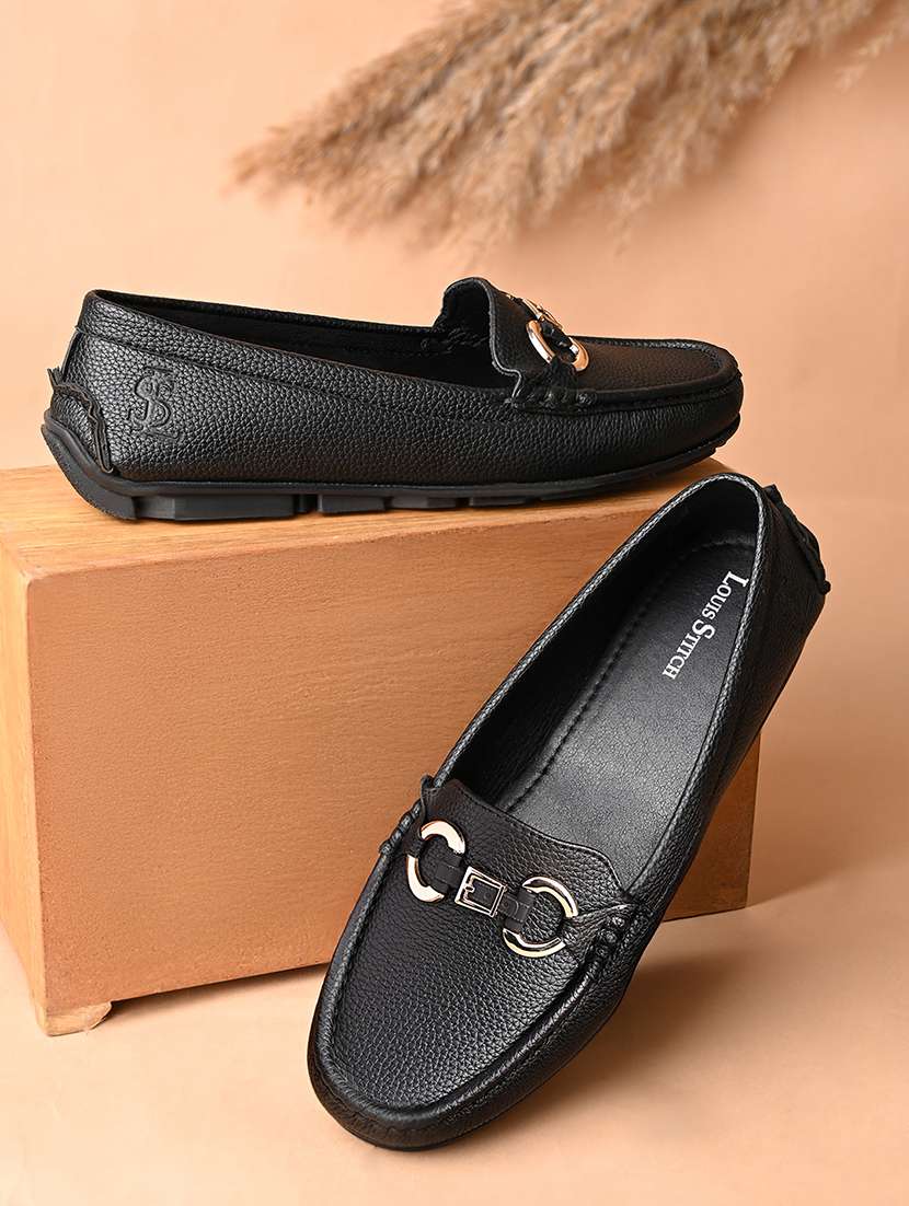 women slip on horsebit loafer