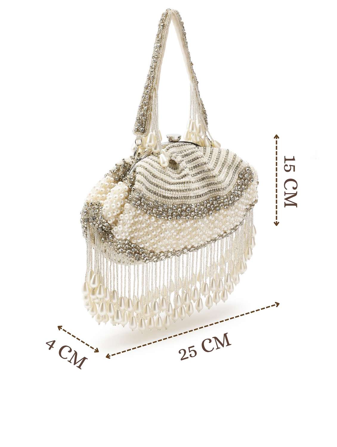 embellished off white velvet party clutch - 22147165 - Standard Image - 4