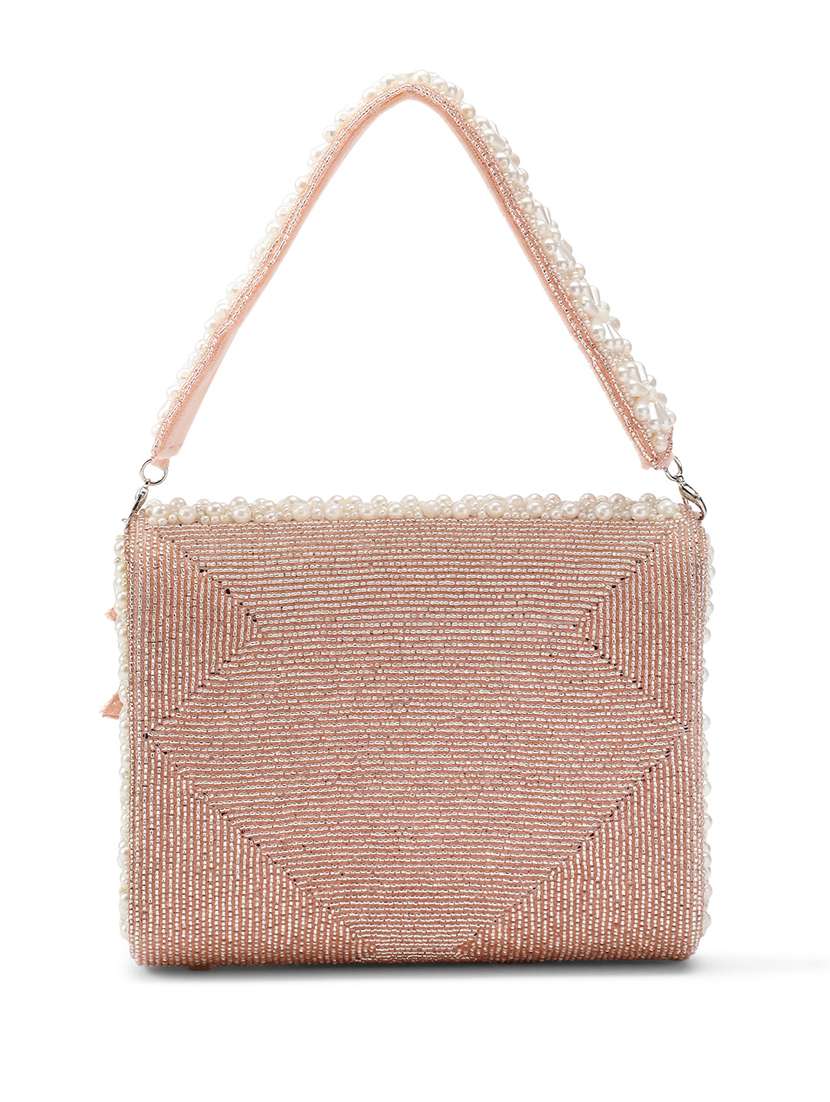 floral embellished clutch with bead handle - 22147166 -  Standard Image - 1