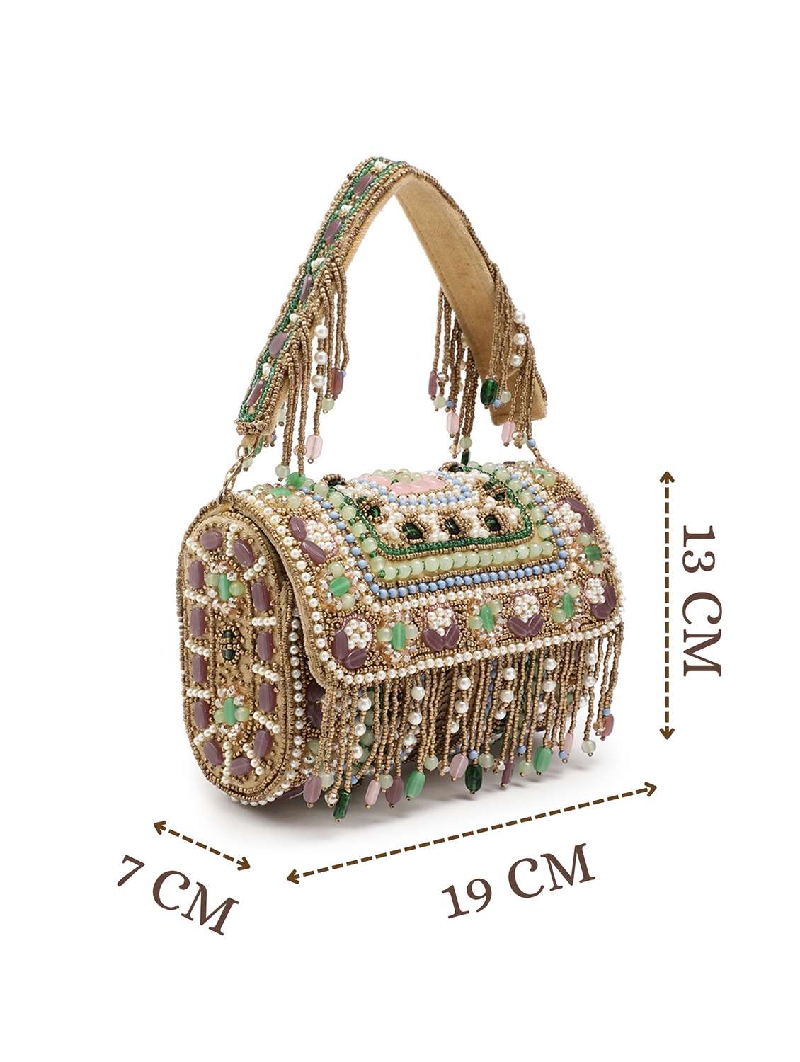 embellished gold velvet party clutch - 22147168 - Standard Image - 4