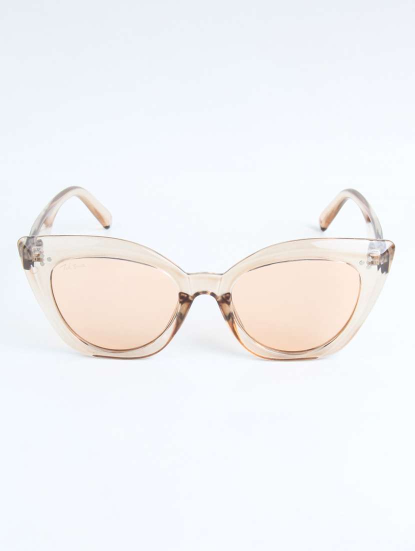 ted smith women brown premium italian acetate sunglasses with polarized lenses. - 22147225 -  Standard Image - 1