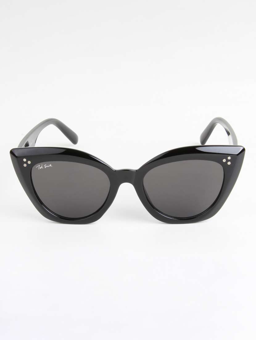 ted smith women cat eye black sunglasses with uv protected lenses - 22147228 -  Standard Image - 1