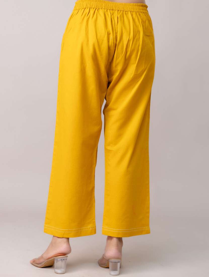 women solid mid rise straight trouser - 22147239 -  Standard Image - 4