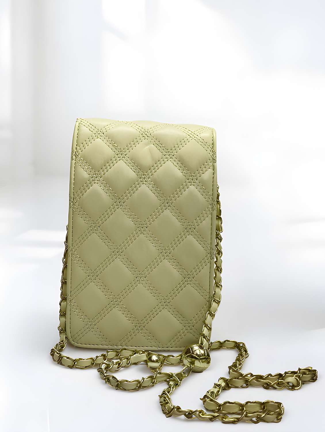 quilted sling bag with chain strap  - 22147342 -  Standard Image - 1