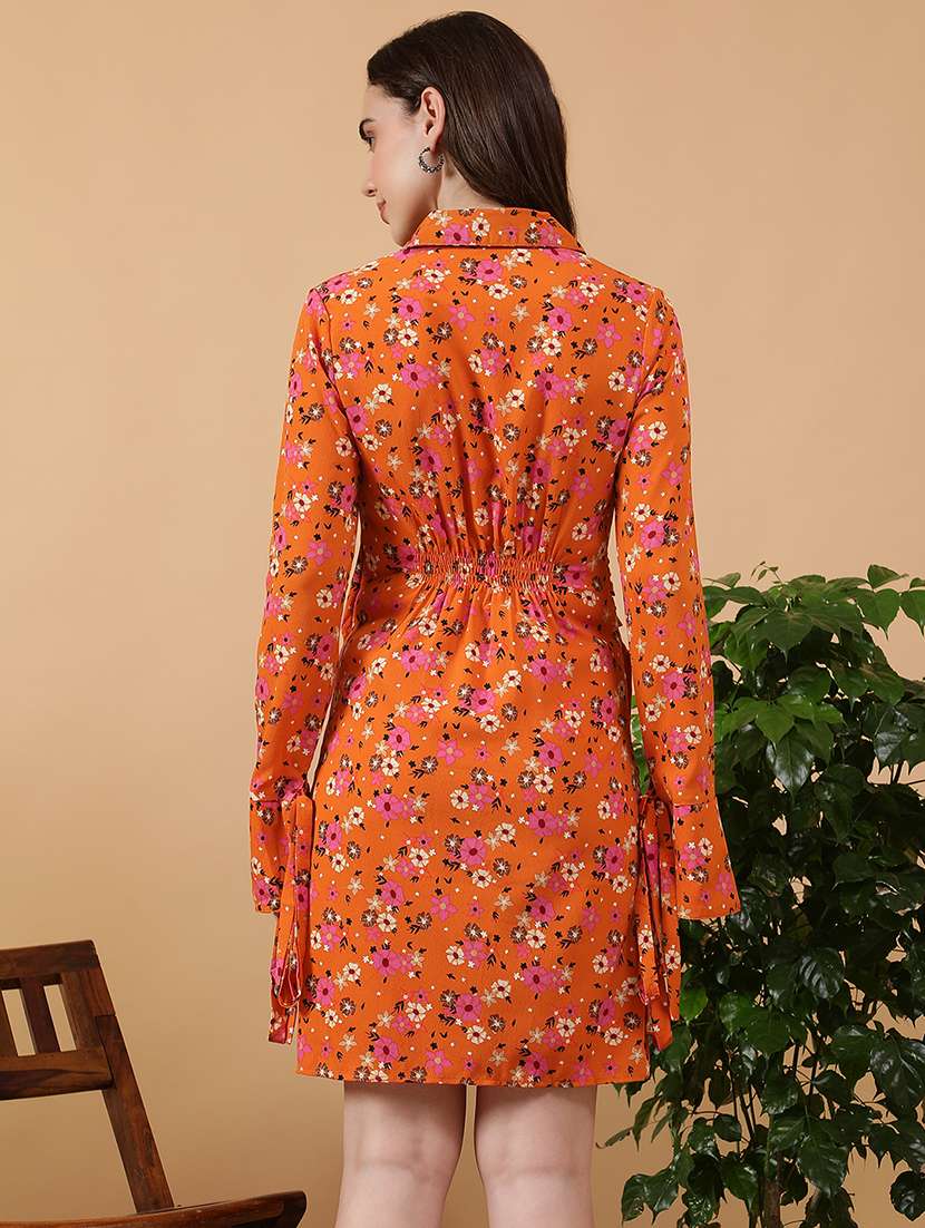 women printed bell sleeve maternity wear dress - 22147492 -  Standard Image - 4