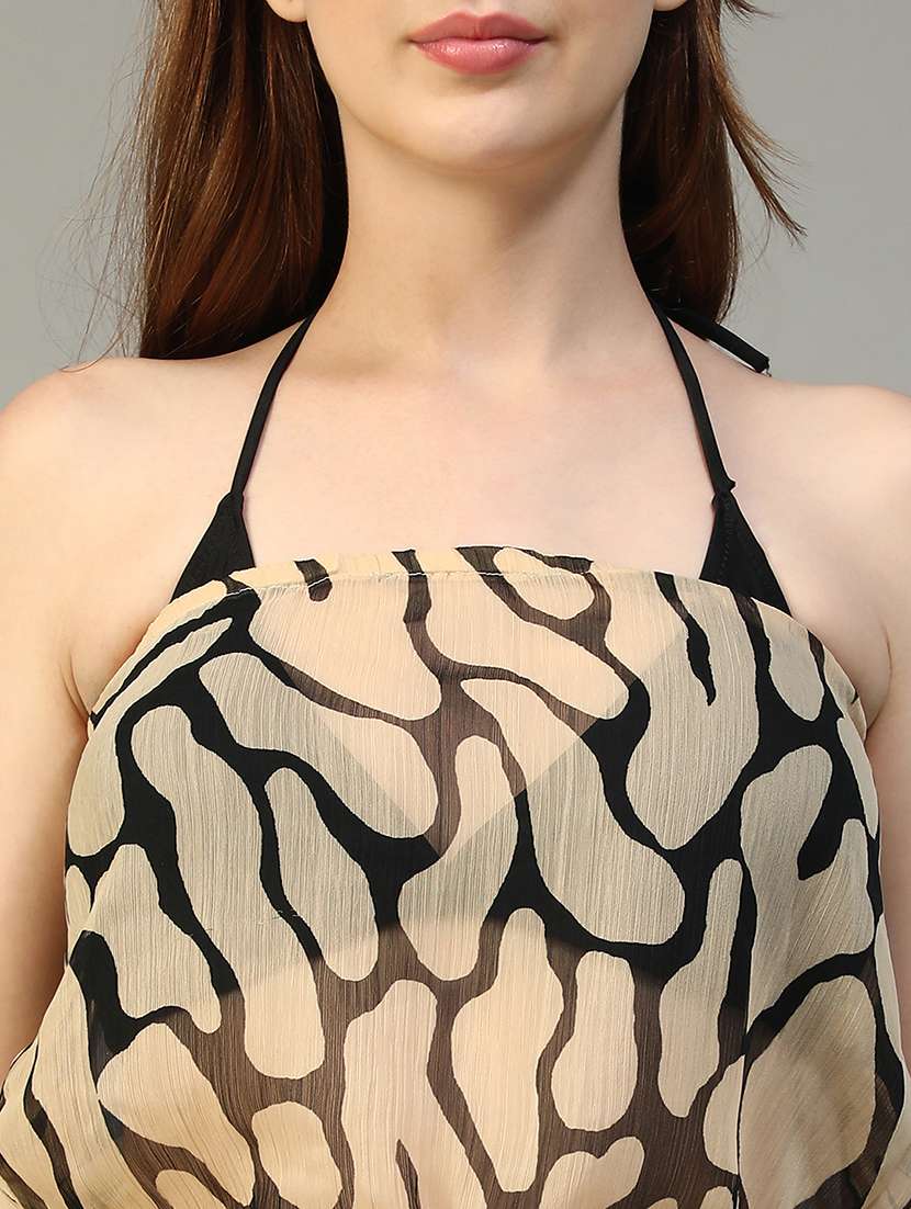 women printed beachwear coverup playsuit - 22147500 -  Standard Image - 4