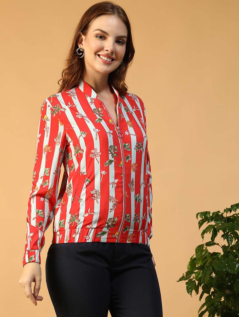 women printed long sleeve summer jacket - 22147523 -  Standard Image - 1