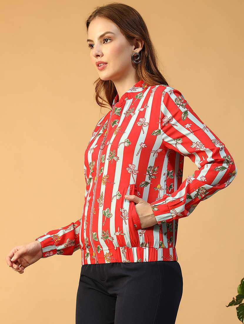 women printed long sleeve summer jacket - 22147523 -  Standard Image - 4