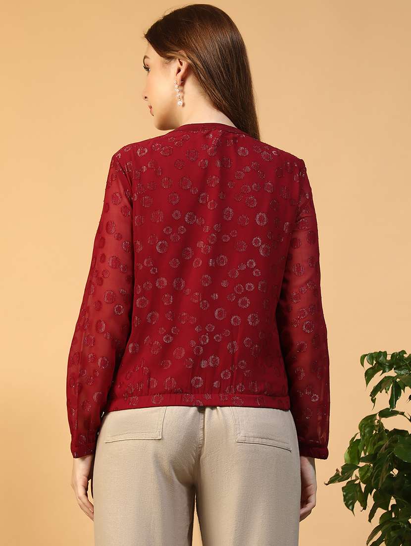 women self designed long sleeve summer jacket - 22147526 -  Standard Image - 4