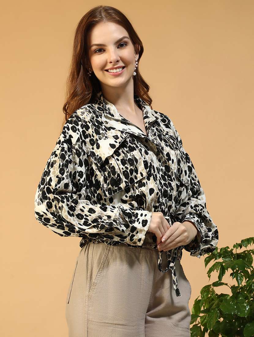 women printed long sleeve summer jacket - 22147527 -  Standard Image - 1