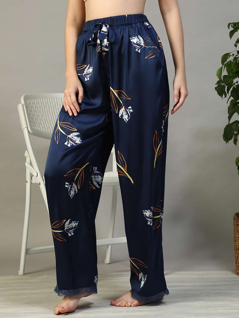 women printed mid rise lounge wear pajama - 22147546 -  Standard Image - 1