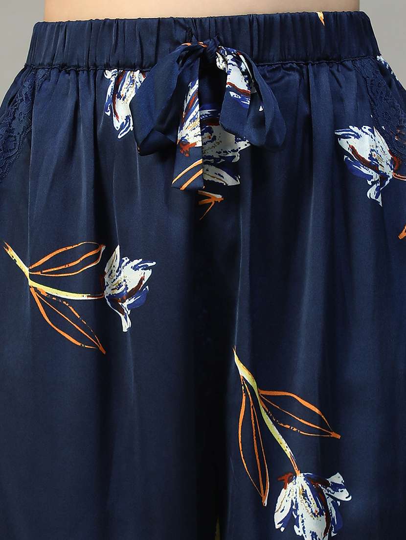 women printed mid rise lounge wear pajama - 22147546 -  Standard Image - 4