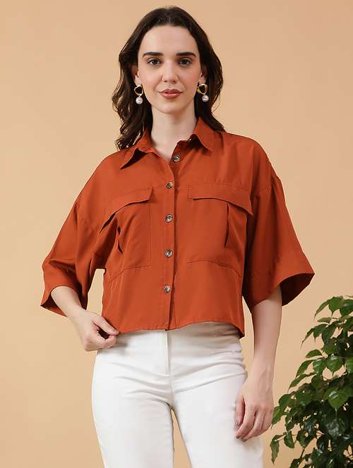 women soldi collared short sleeve boxy shirt - 22147561 -  Standard Image - 0