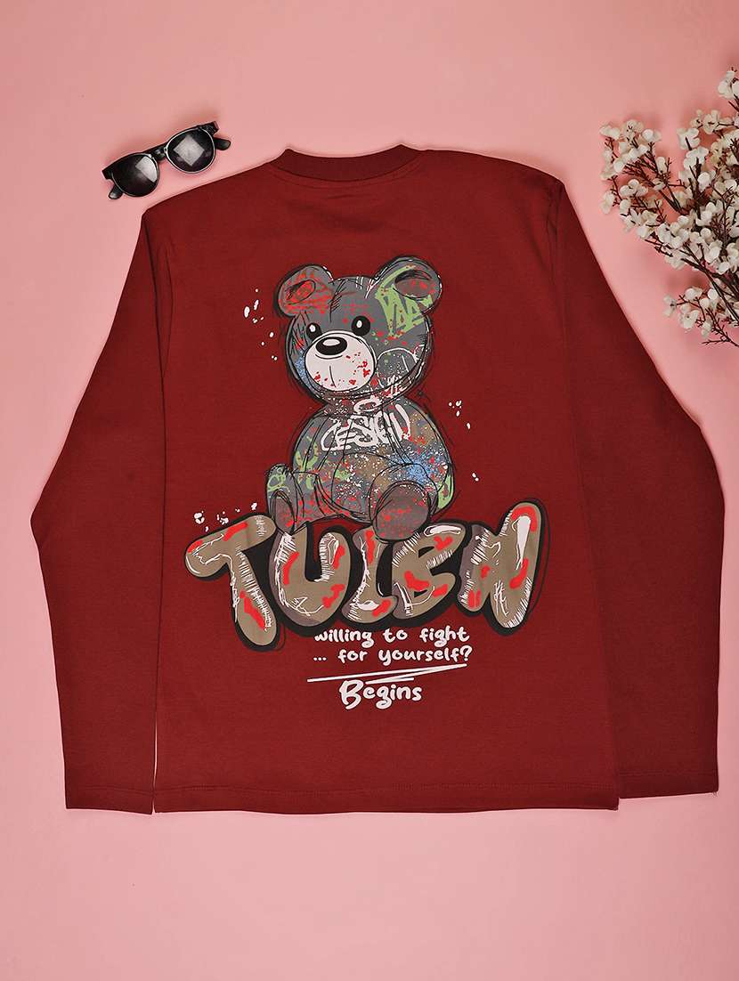 boys front print long sleeve t-shirt