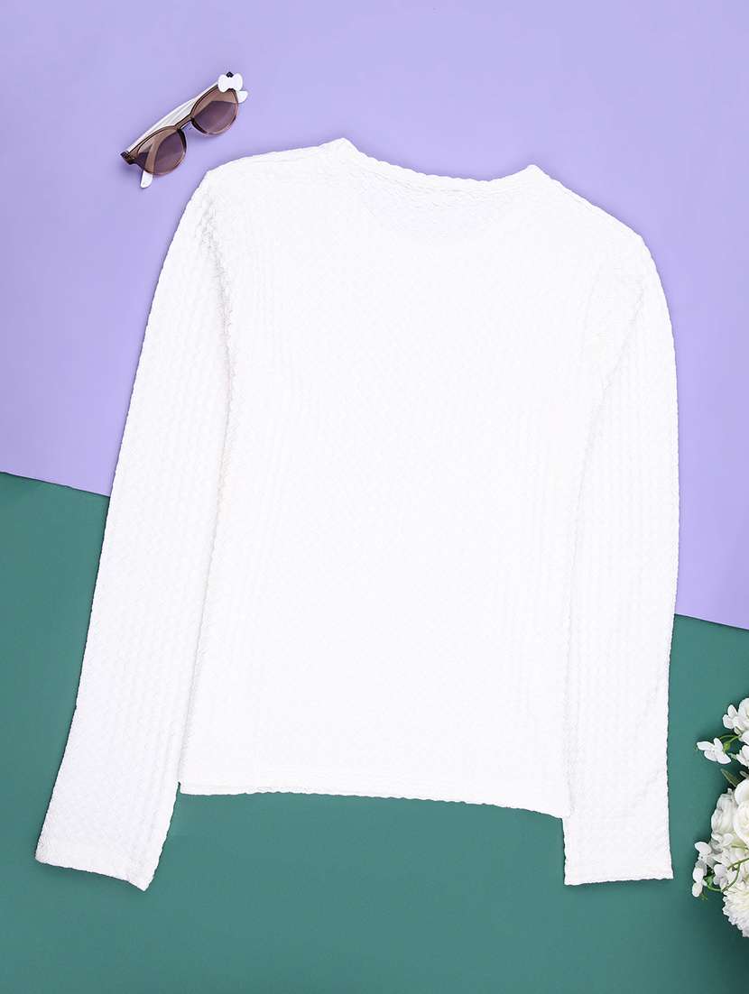 girls solid long sleeve t-shirt - 22147585 -  Standard Image - 1