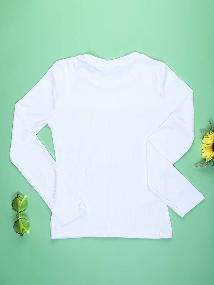 girls solid long sleeve t-shirt - 22147586 -  Standard Image - 1