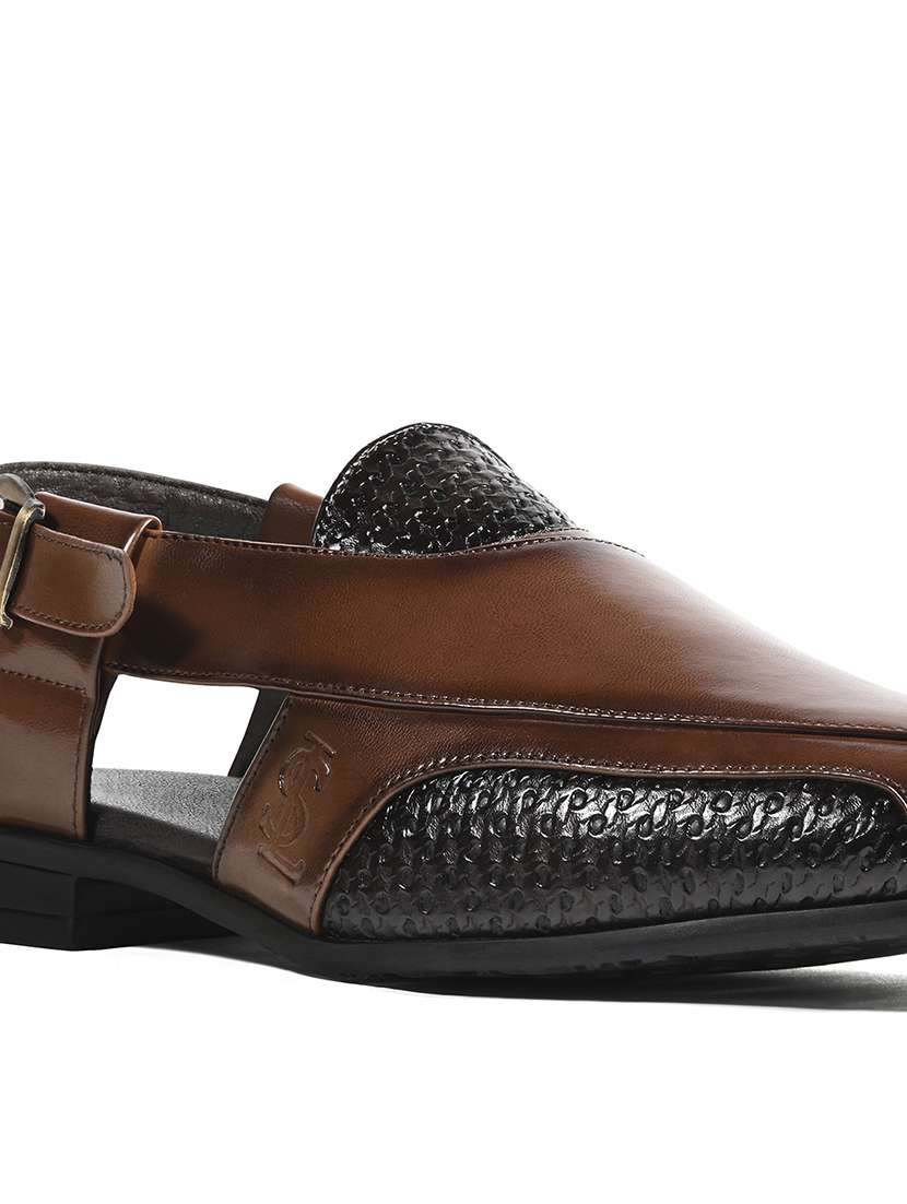 men tan back strap sandal - 22147591 -  Standard Image - 4