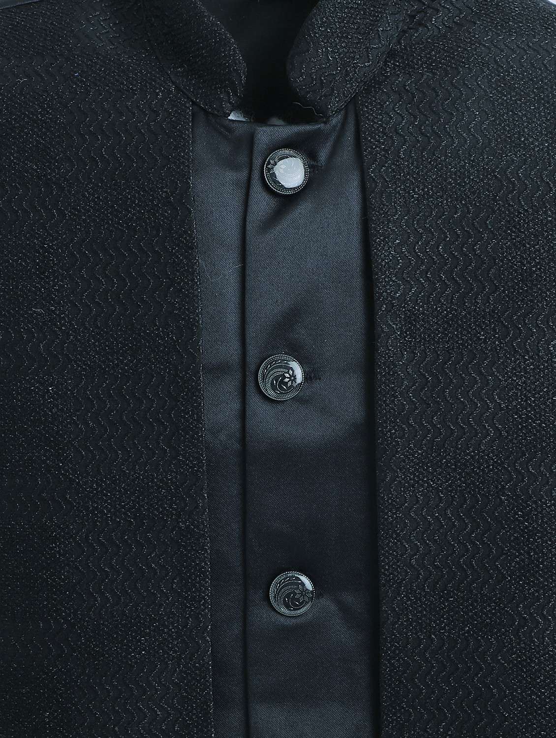 boys self designed long sleeve sherwani set - 22147599 -  Standard Image - 4