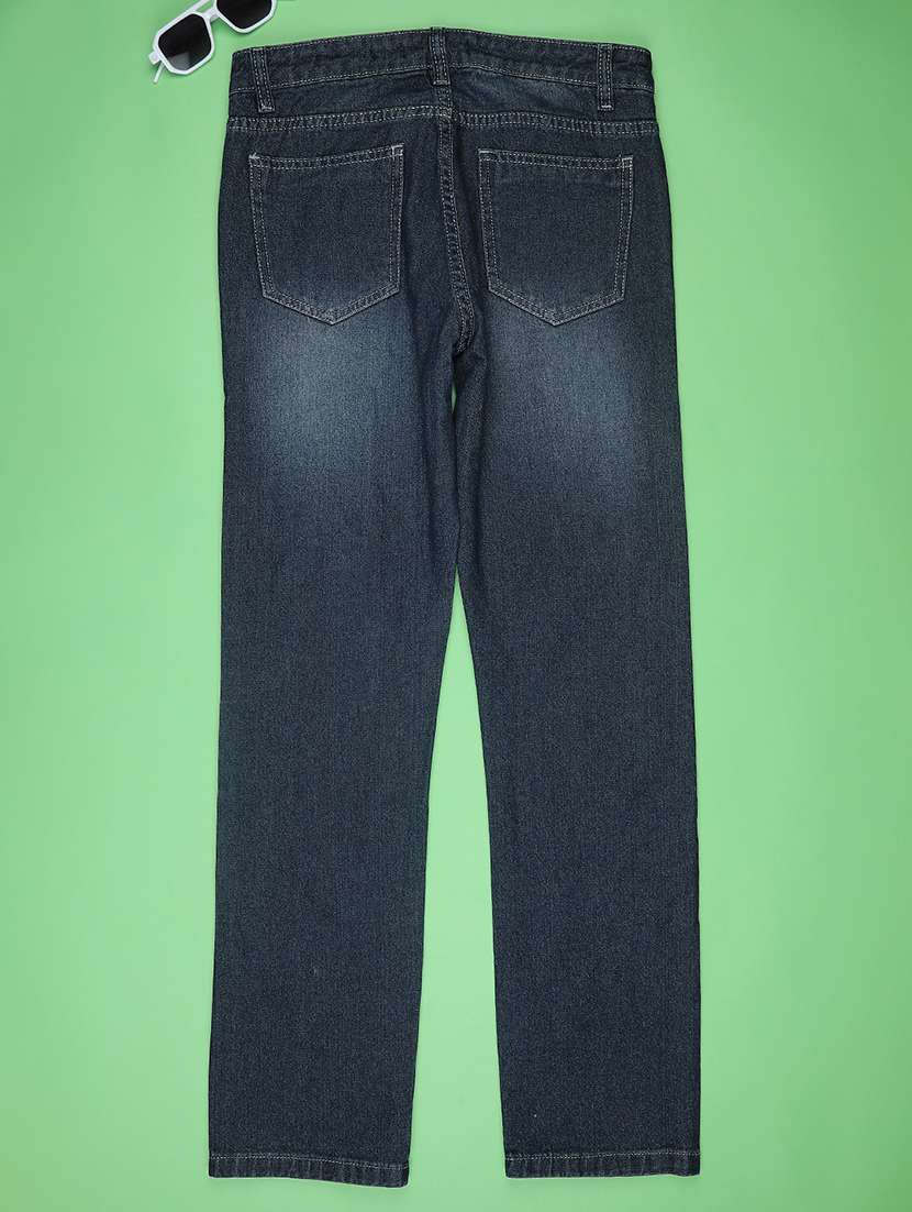 boys solid mid rise slim fit jeans - 22147694 -  Standard Image - 1