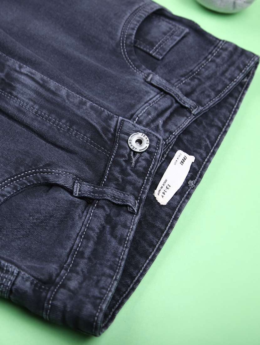 girls solid mid rise slim fit jeans - 22147700 -  Standard Image - 4