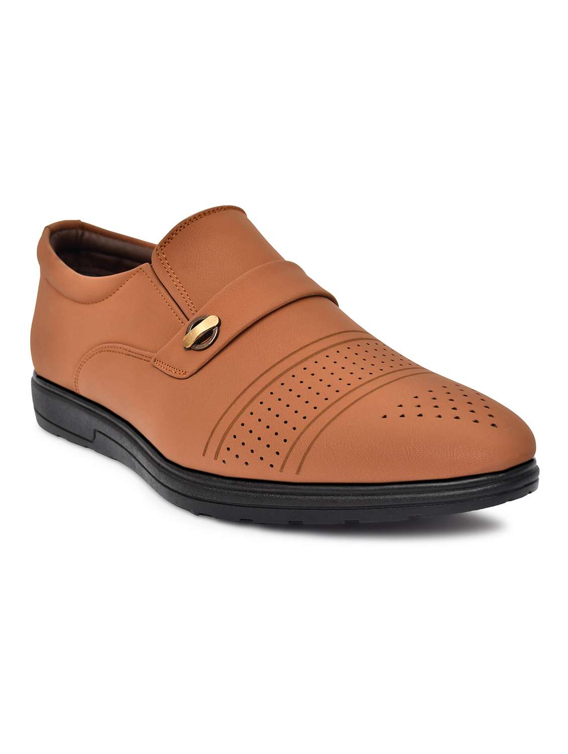 men tan slip on shoe - 22147718 -  Standard Image - 1
