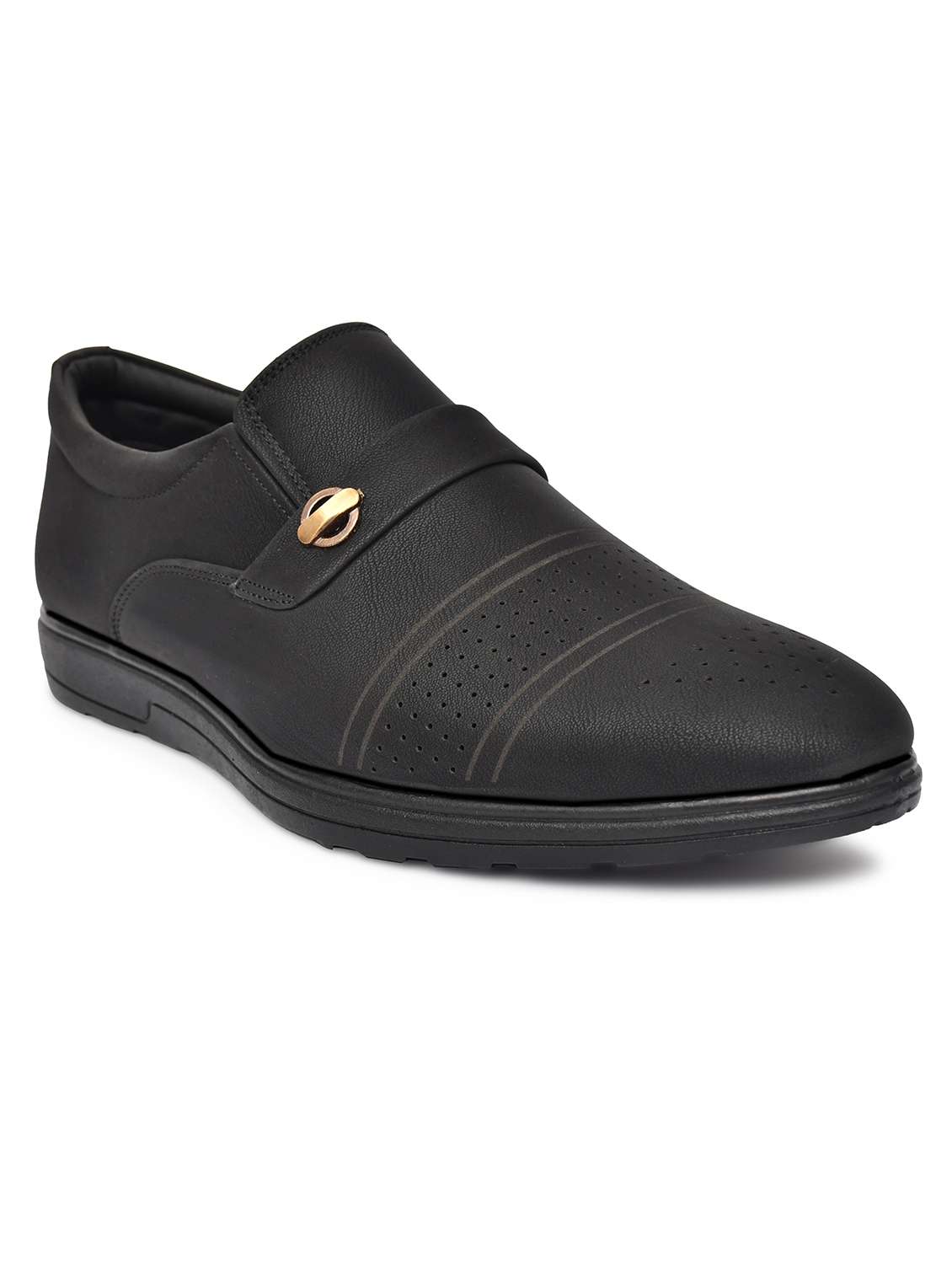 men black slip on shoe - 22147719 -  Standard Image - 1