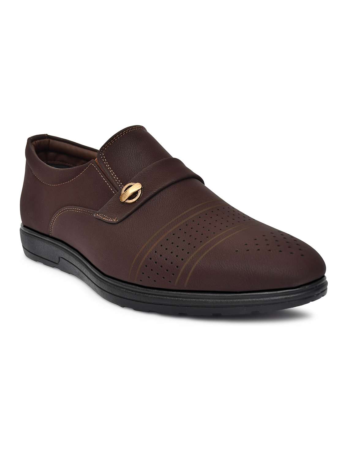 men brown slip on shoe - 22147720 -  Standard Image - 1