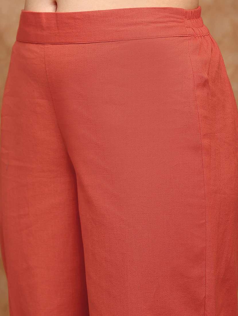 women embroidered short sleeve ethnic co-ord set - 22147802 -  Standard Image - 4