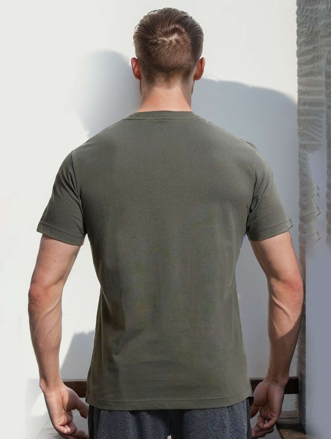 men solid short sleeve regular fit t-shirt - 22148040 -  Standard Image - 1
