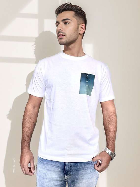 men placement print short sleeve regular fit t-shirt - 22148042 -  Standard Image - 1