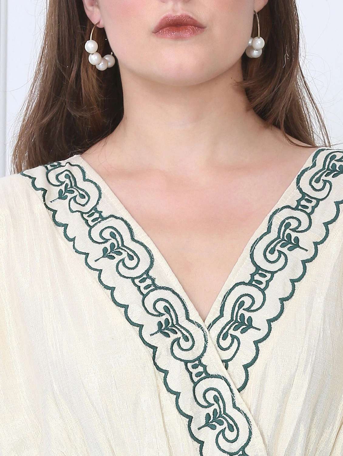 majestic by baani women fit and flare beige above knee length dress - 22148110 -  Standard Image - 4