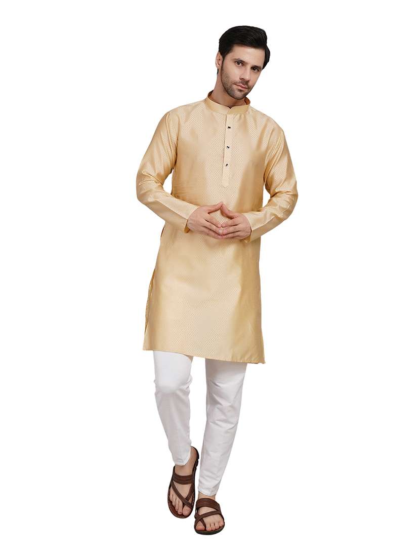 men self design long sleeve kurta with trousers ethnic wear set - 22148186 -  Standard Image - 1