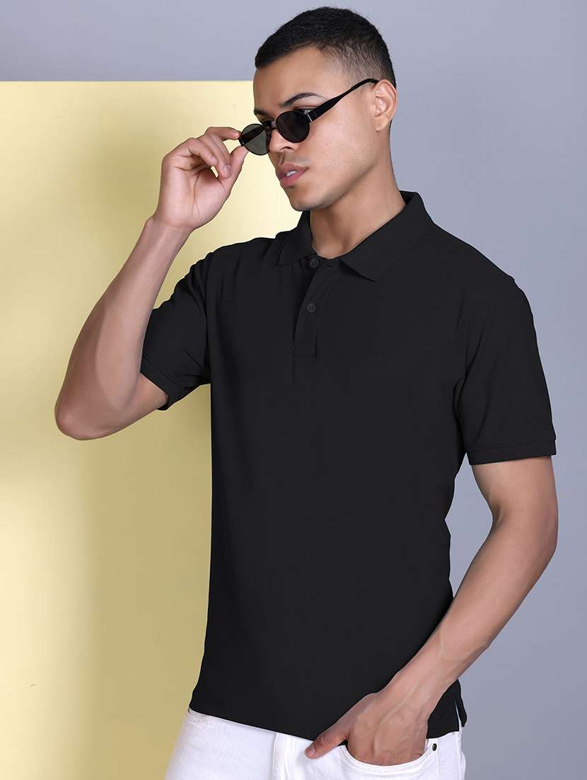 black polyester plain tshirt - 22148206 -  Standard Image - 1