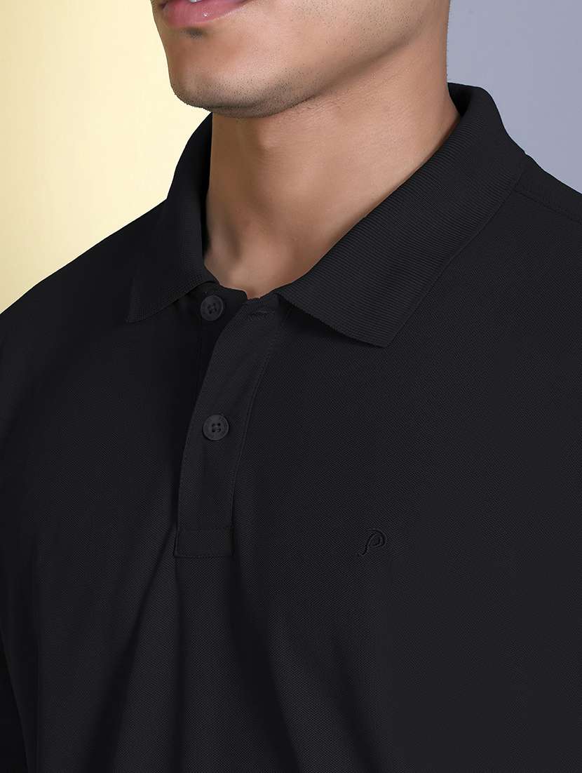 black polyester plain tshirt - 22148206 -  Standard Image - 4