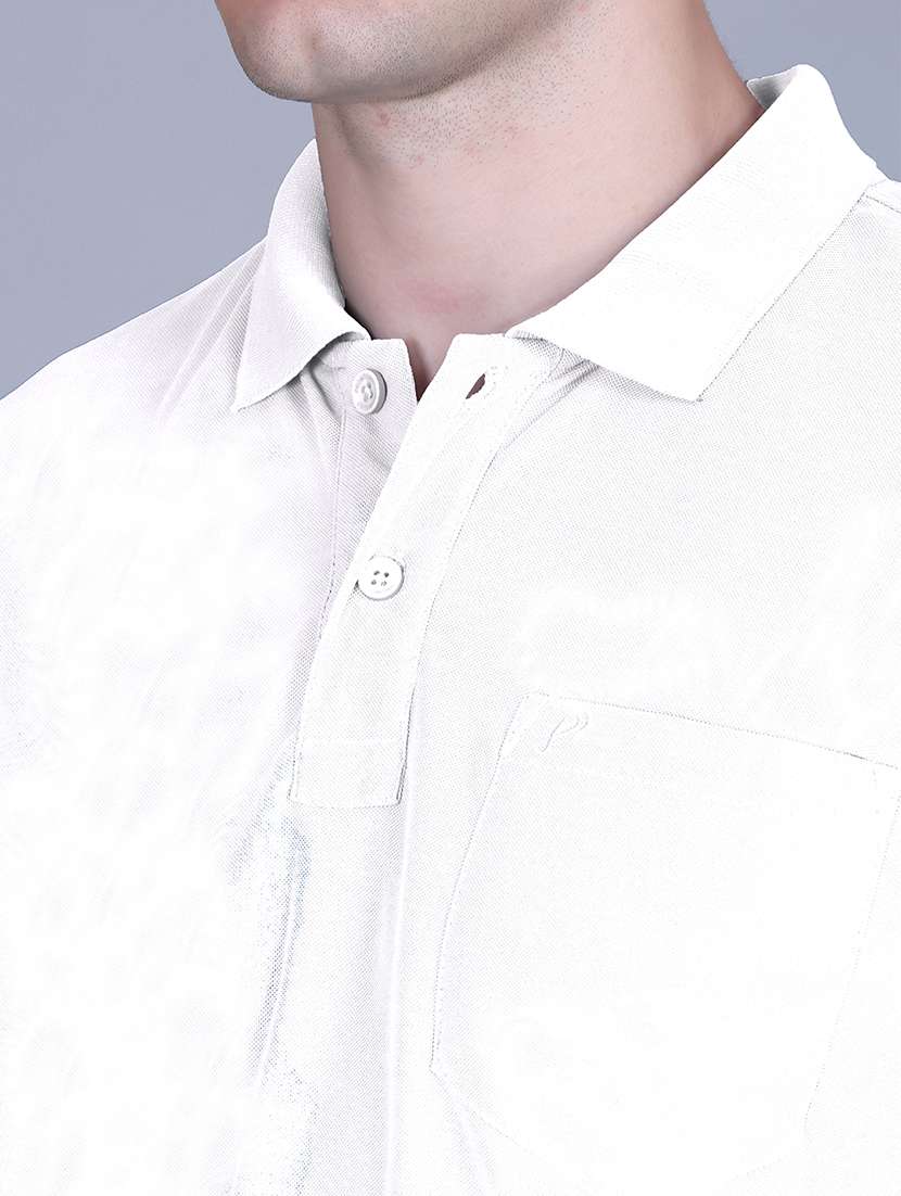white polyester plain tshirt - 22148223 -  Standard Image - 4