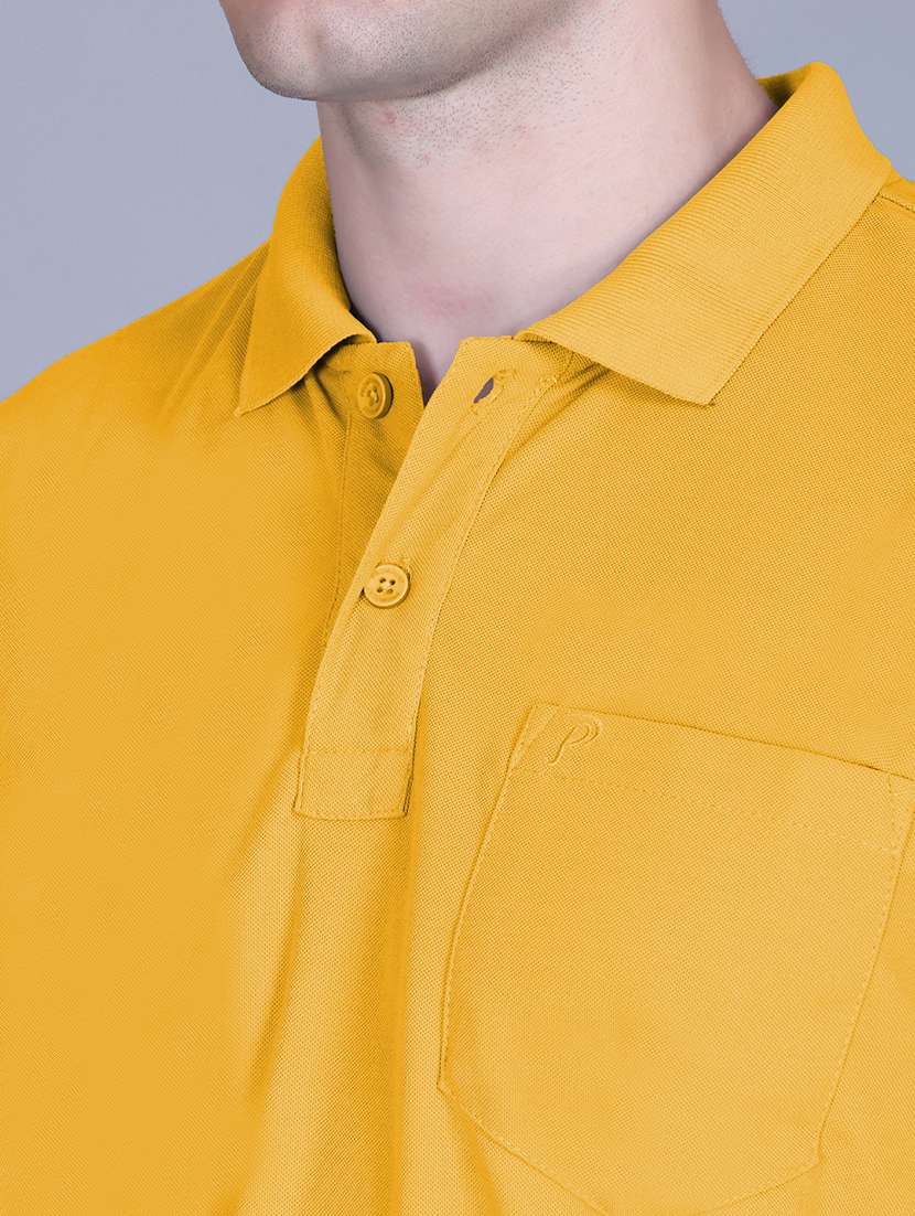 yellow polyester plain tshirt - 22148224 -  Standard Image - 4