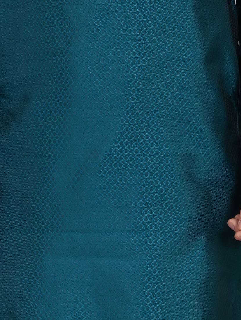 men self design long sleeve kurta with trousers ethnic wear set - 22148226 -  Standard Image - 6