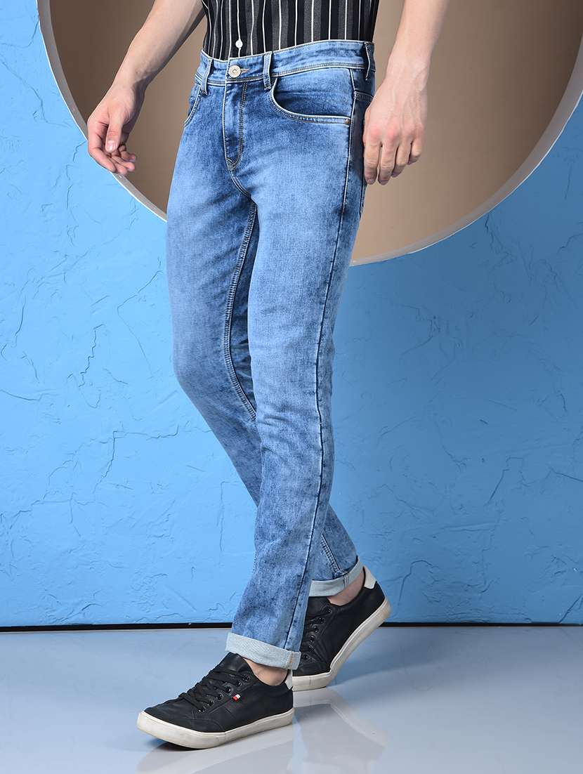 men washed low rise slim fit jeans - 22148236 -  Standard Image - 1