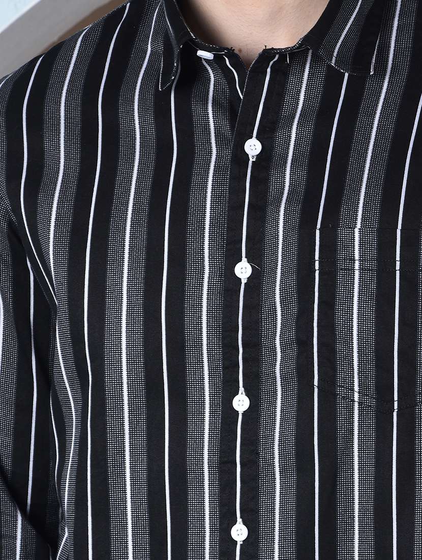 men striped long sleeve regualr fit casual shirt - 22148251 -  Standard Image - 6