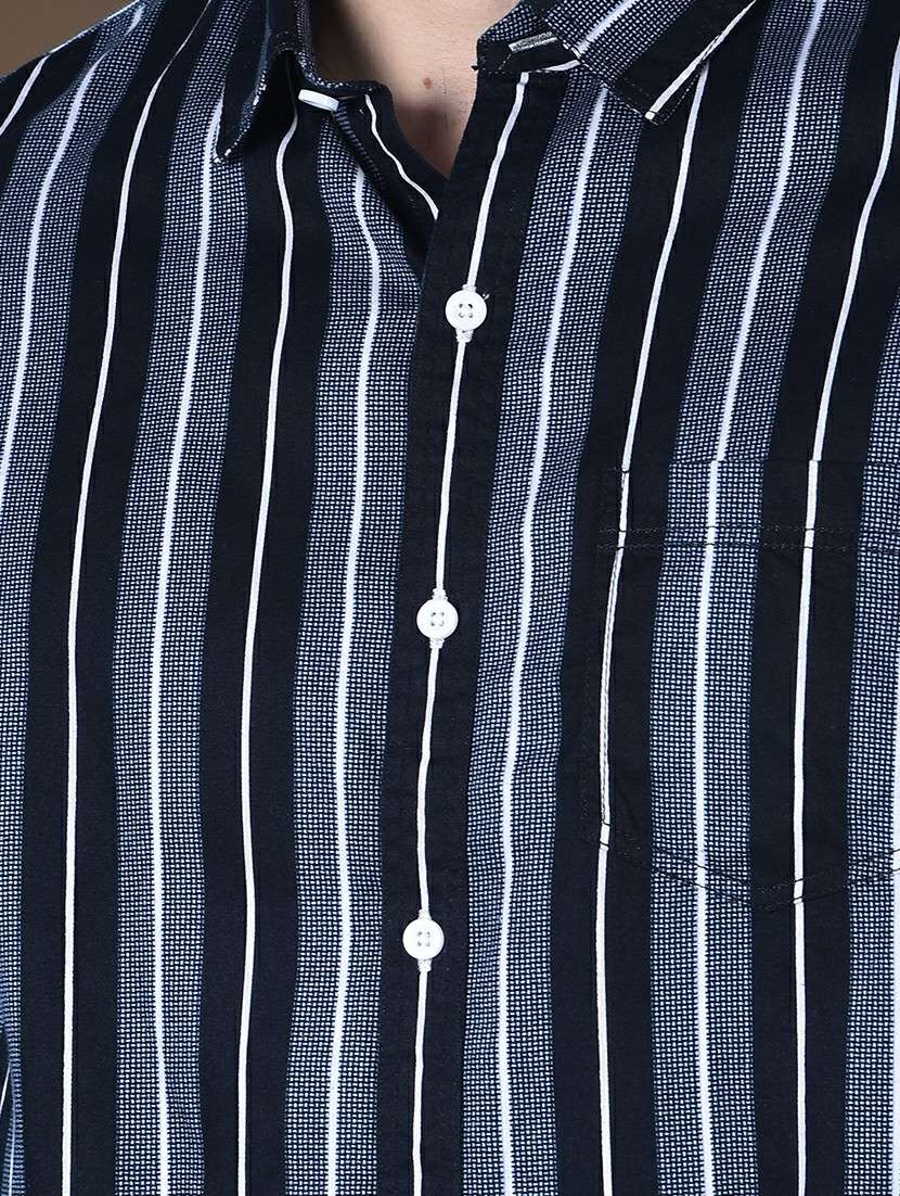 men striped long sleeve regualr fit casual shirt - 22148253 -  Standard Image - 6