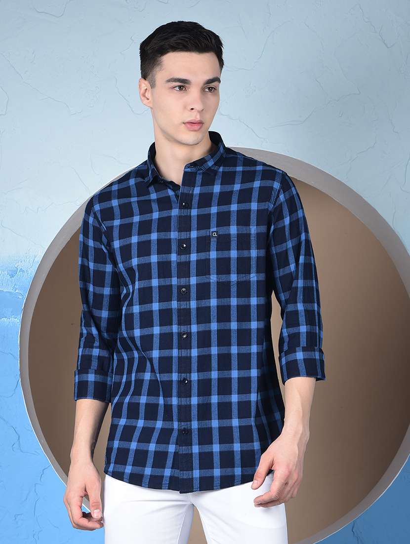 men checkered long sleeve regualr fit casual shirt - 22148254 -  Standard Image - 1