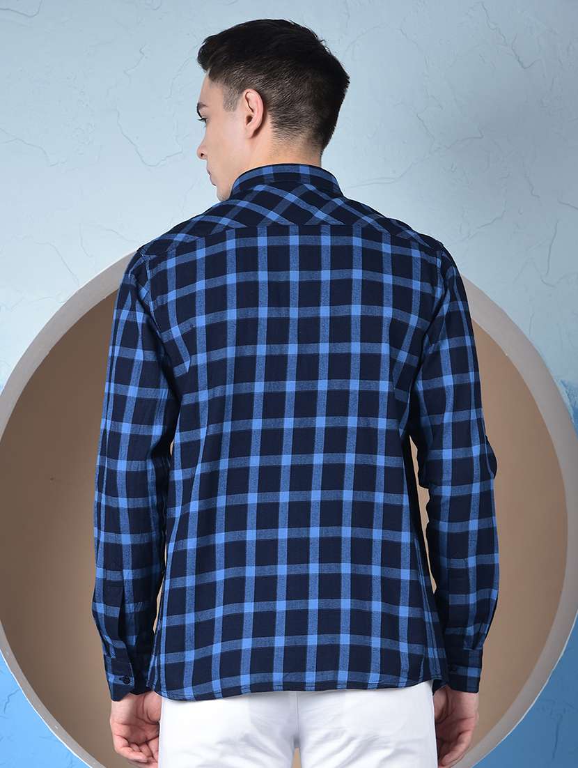 men checkered long sleeve regualr fit casual shirt - 22148254 -  Standard Image - 4
