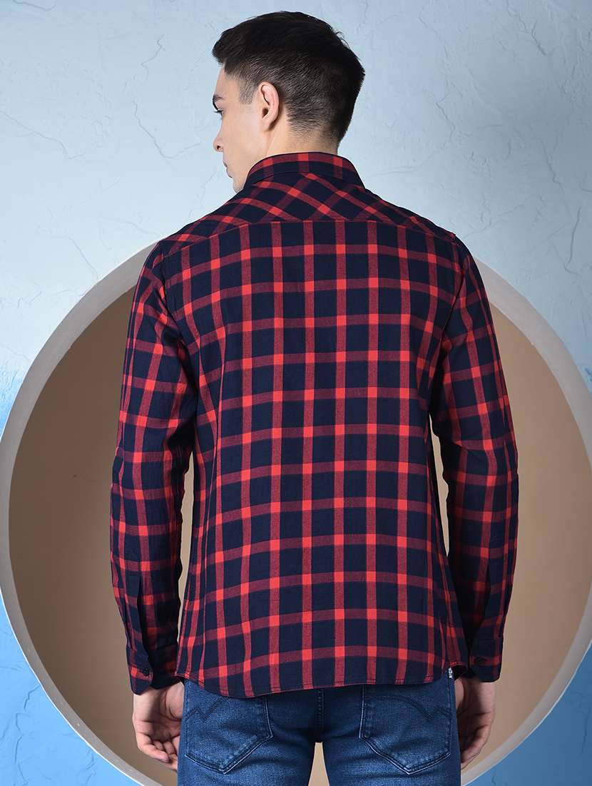 men checkered long sleeve regualr fit casual shirt - 22148255 -  Standard Image - 4