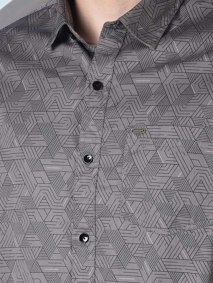 men printed long sleeve regualr fit casual shirt - 22148261 - Standard Image - 6