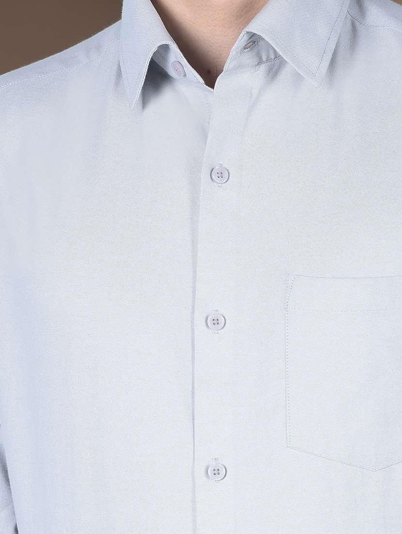 men solid long sleeve slim fit formal shirt - 22148265 -  Standard Image - 6