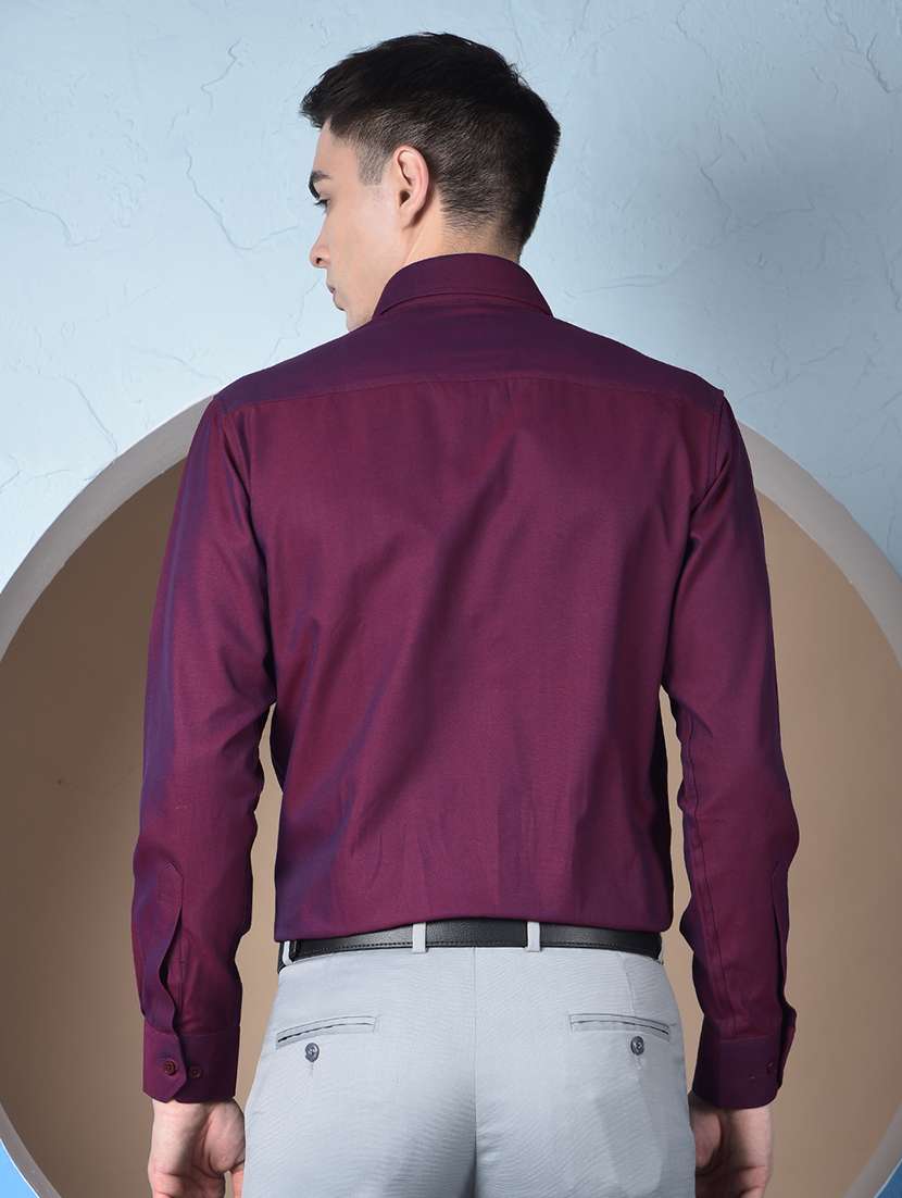 men solid long sleeve slim fit formal shirt - 22148266 -  Standard Image - 4