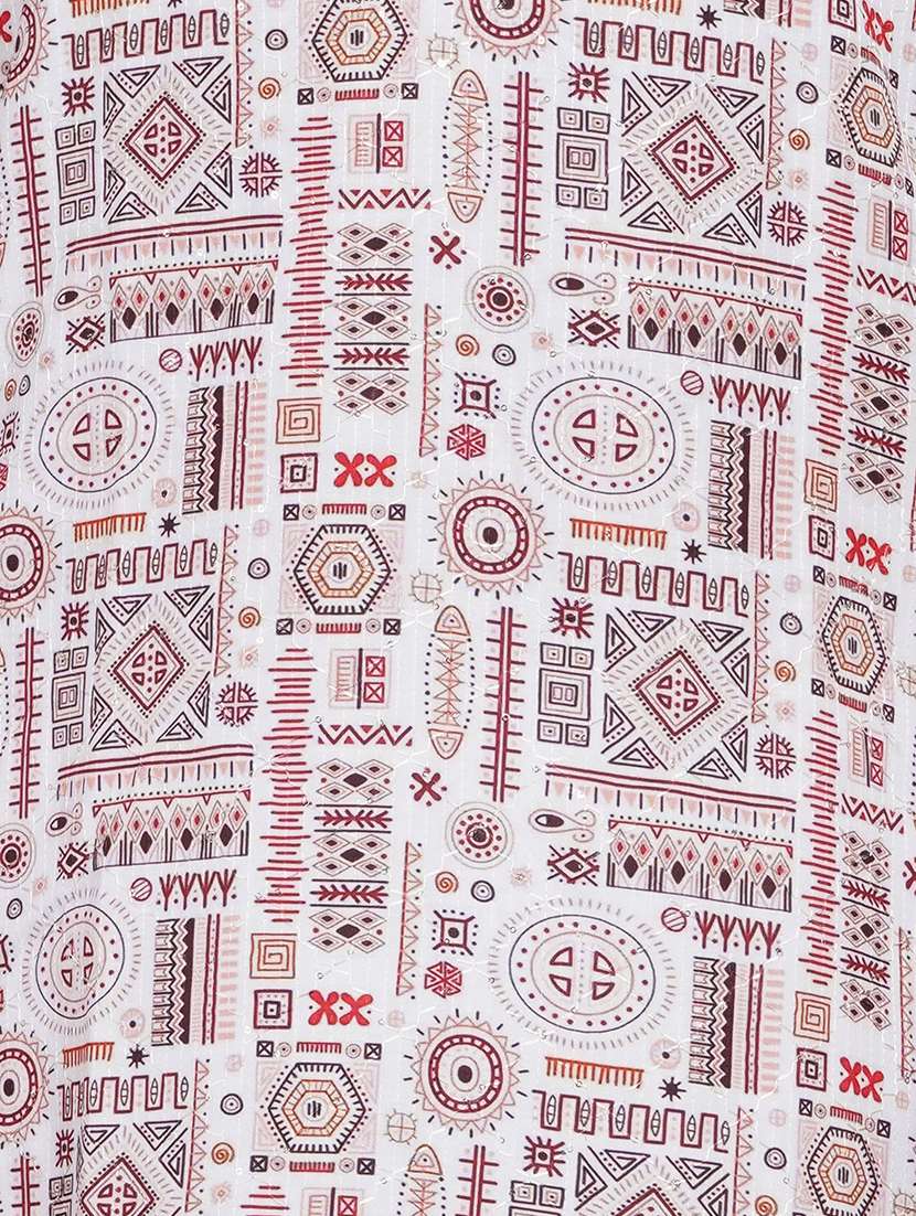 men printed long sleeve kurta with trousers ethnic wear set - 22148271 -  Standard Image - 6